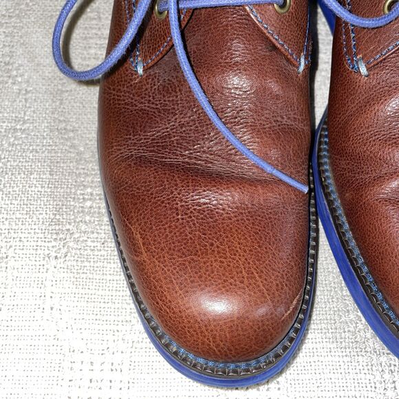 Donald Pliner Men’s Ankle Boots Size 8 M Brown Leather Going out Party Fun - Picture 8 of 12